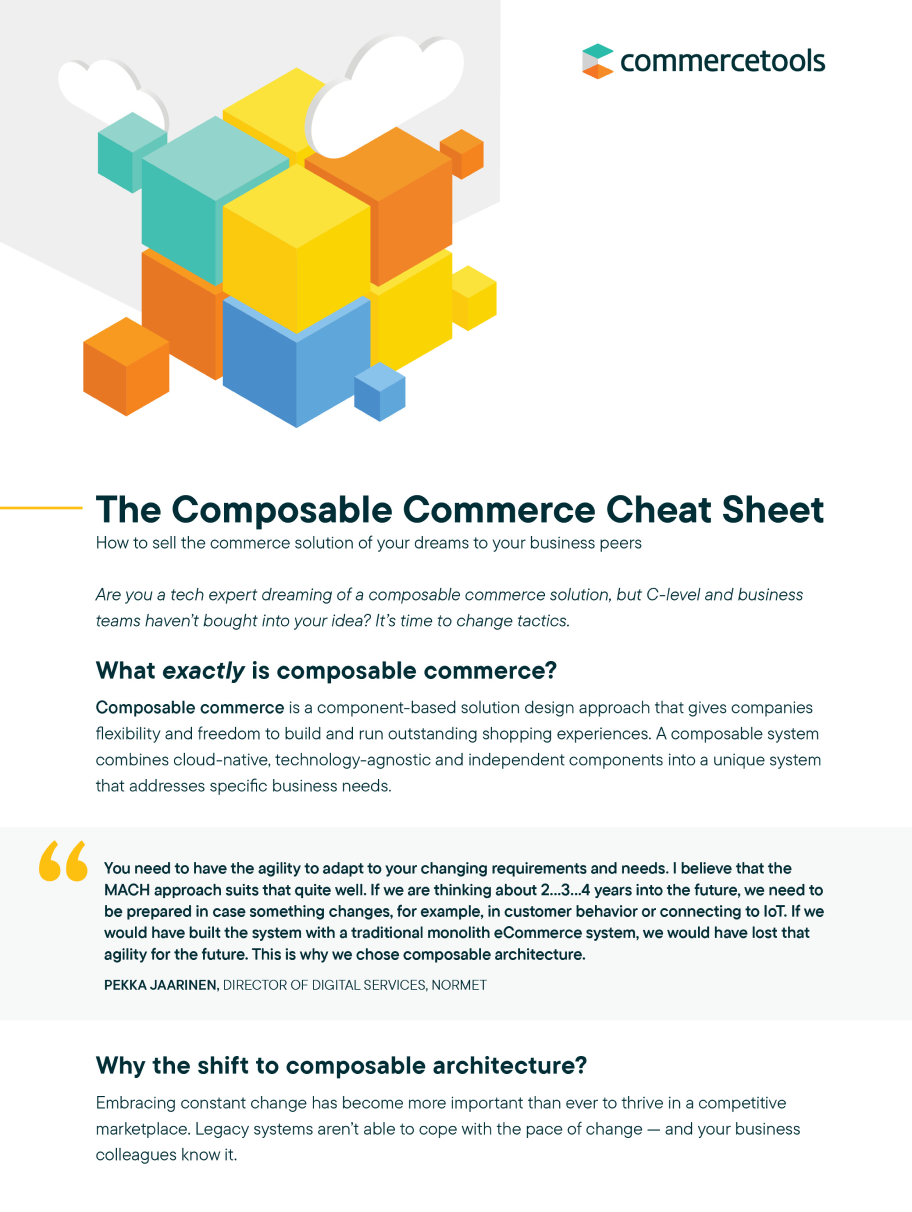 The Composable Commerce Cheat Sheet